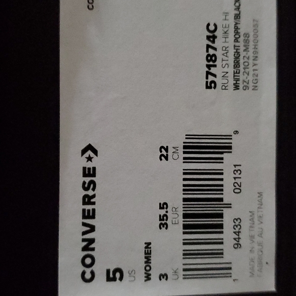 Converse Run Star Hike High 'Made With Love' Platform WOMEN SZ / 571874C - Picture 12 of 16